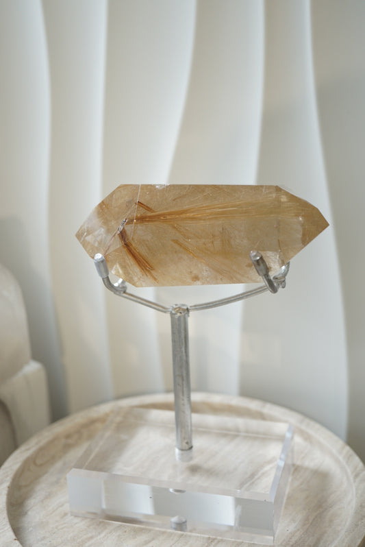 收藏級「煙花」金鈦晶金髮晶雙尖 (DT) - ART OF GEM