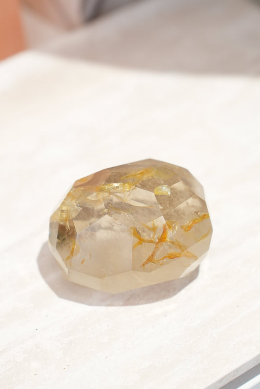 巴西黃水晶共生黃膠花 - ART OF GEM