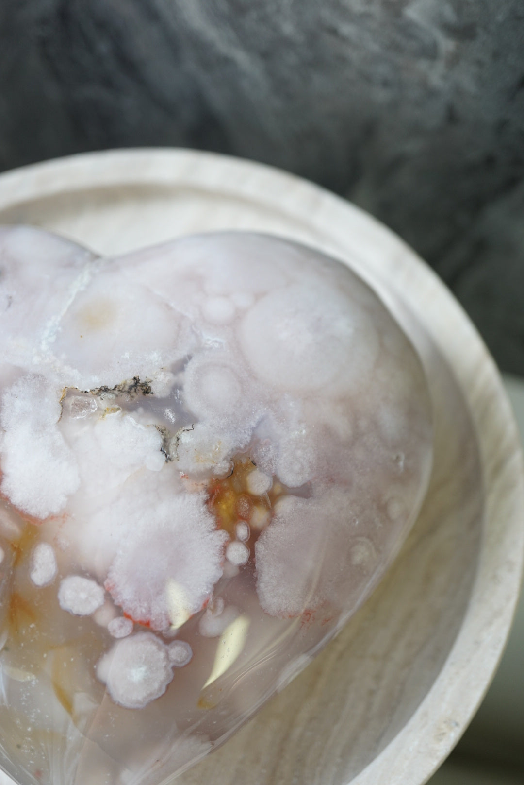 櫻花瑪瑙心 Cherry Blossom Agate Heart - ART OF GEM