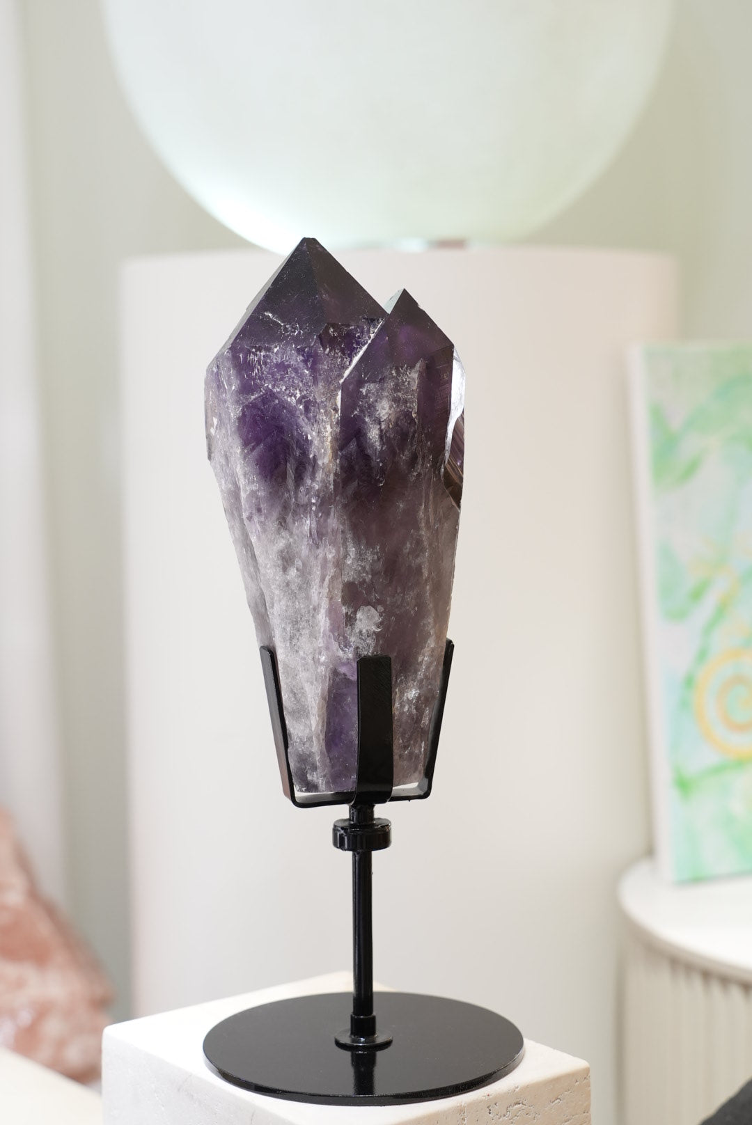 巴西雙生紫晶權杖B(配旋轉底座) - ART OF GEM