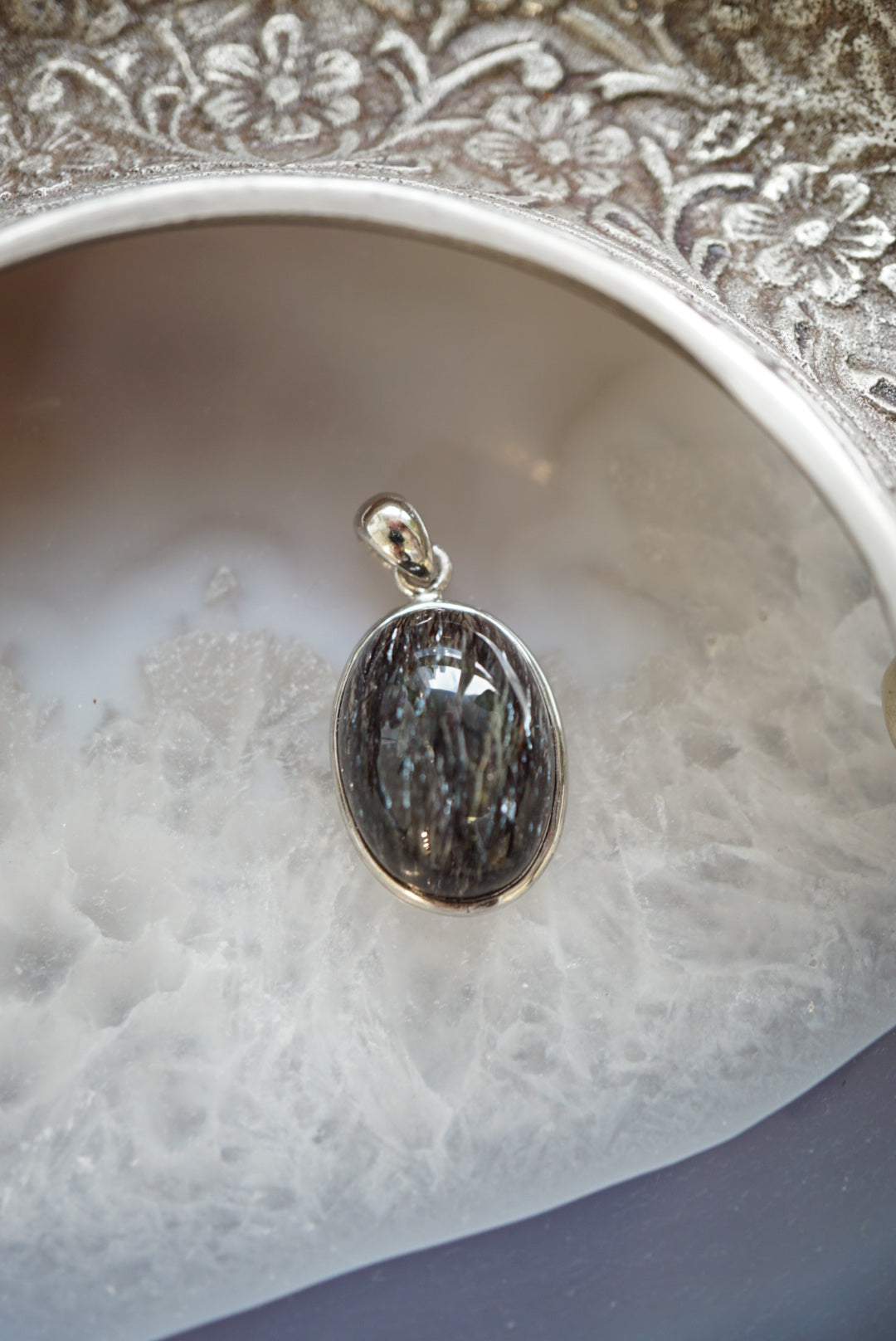 黑超七吊墜(配925 銀鏈) super seven pendant(with 925 Silver Necklace) - ART OF GEM