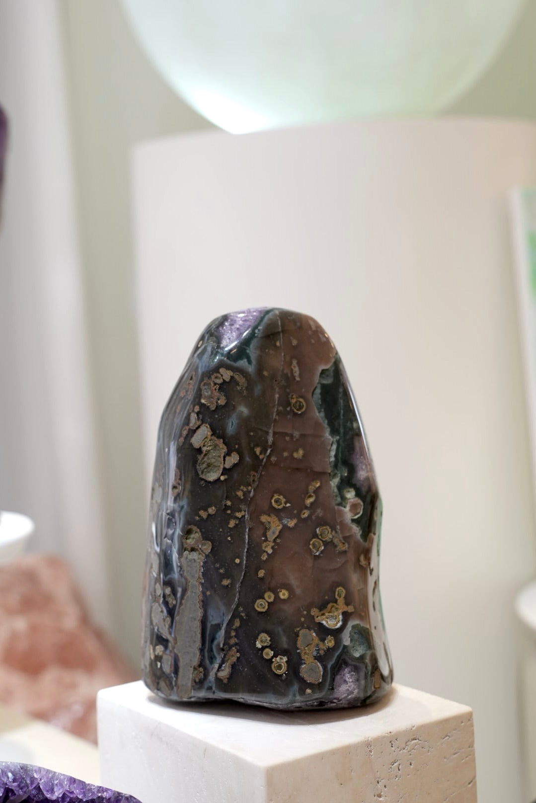 罕有巴西全瑪瑙拋光紫晶洞 - ART OF GEM