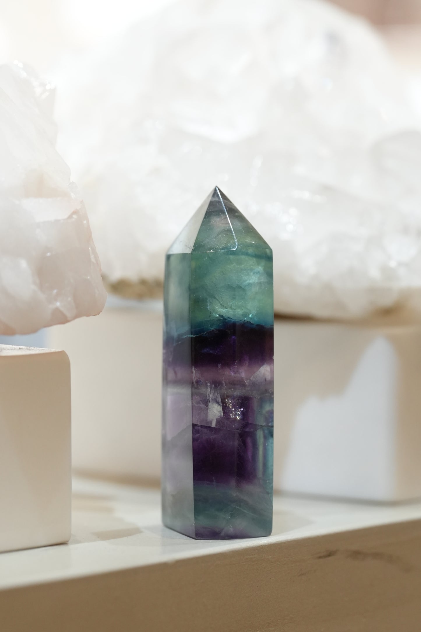 紫藍綠螢石柱 - ART OF GEM