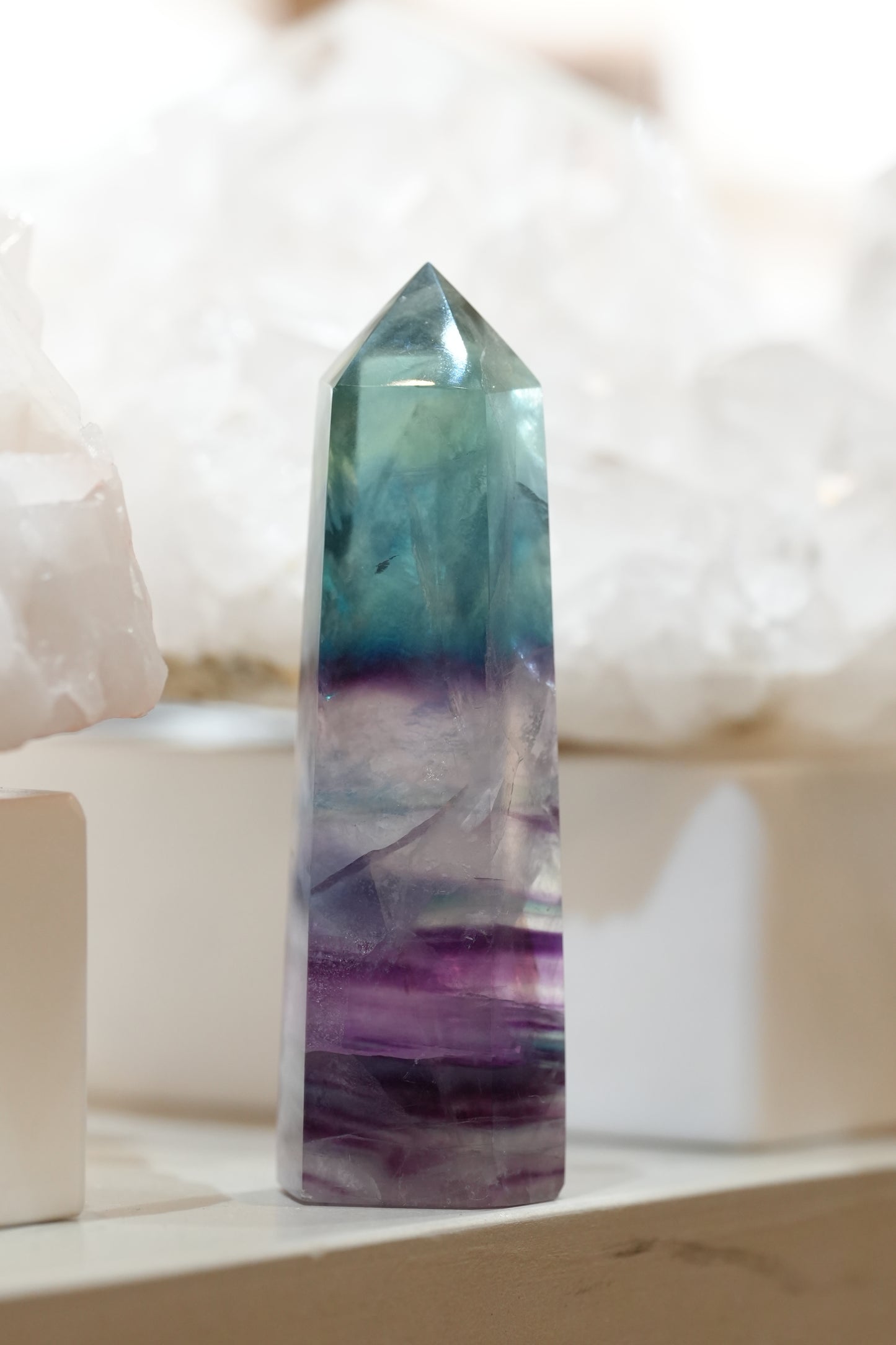 紫藍綠螢石柱 - ART OF GEM