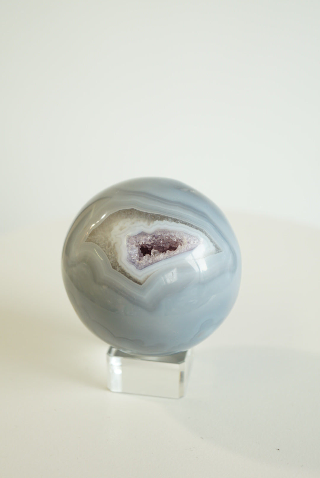 巴西瑪瑙紫晶球 Brazil Amethyst Sphere with agate - ART OF GEM