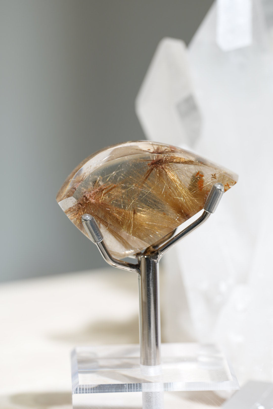 「扇型」金髮晶 (連座) - ART OF GEM