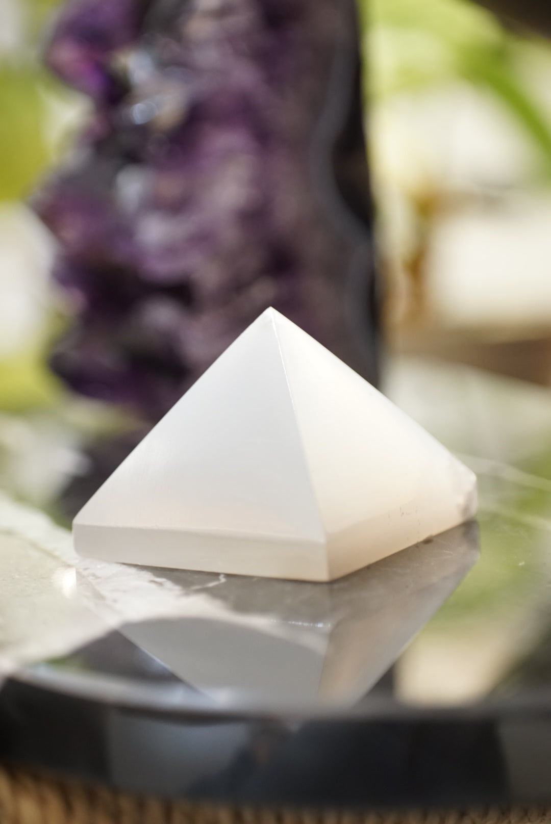 透石膏金字塔 Selenite pyramid - ART OF GEM
