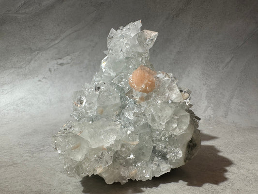 Top quality 印度鑽石魚眼晶簇共生沸石 - ART OF GEM