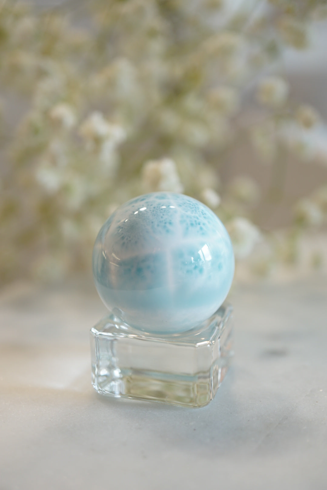 拉利瑪海紋石球 Larimar Sphere - ART OF GEM