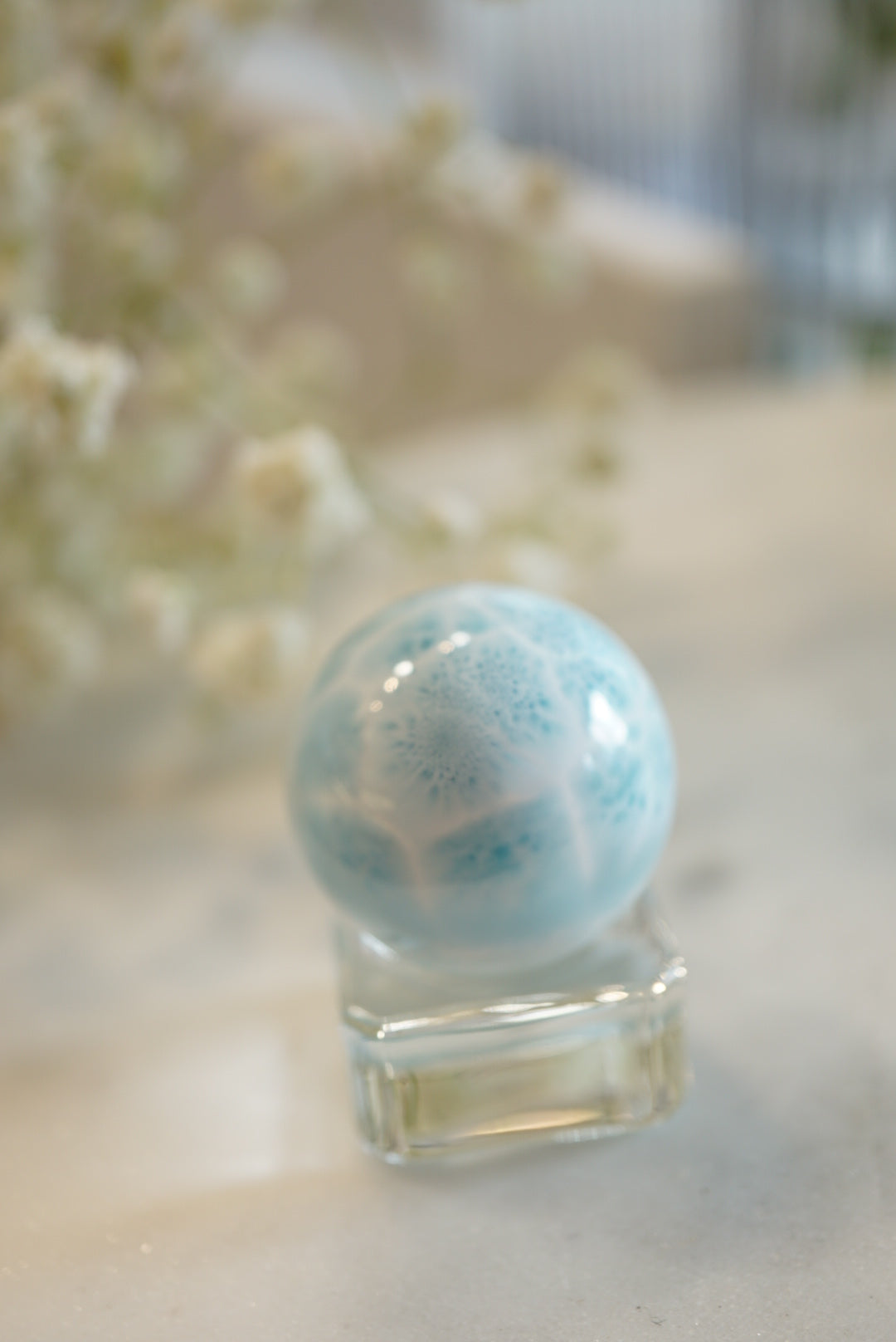 拉利瑪海紋石球 Larimar Sphere - ART OF GEM