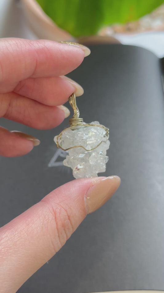 印度鑽石魚眼石吊墜