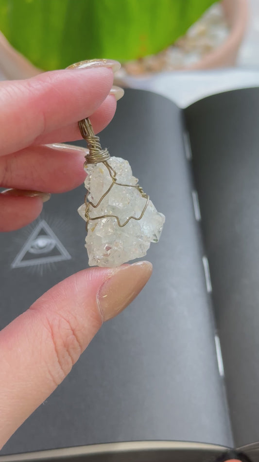 印度鑽石魚眼石吊墜