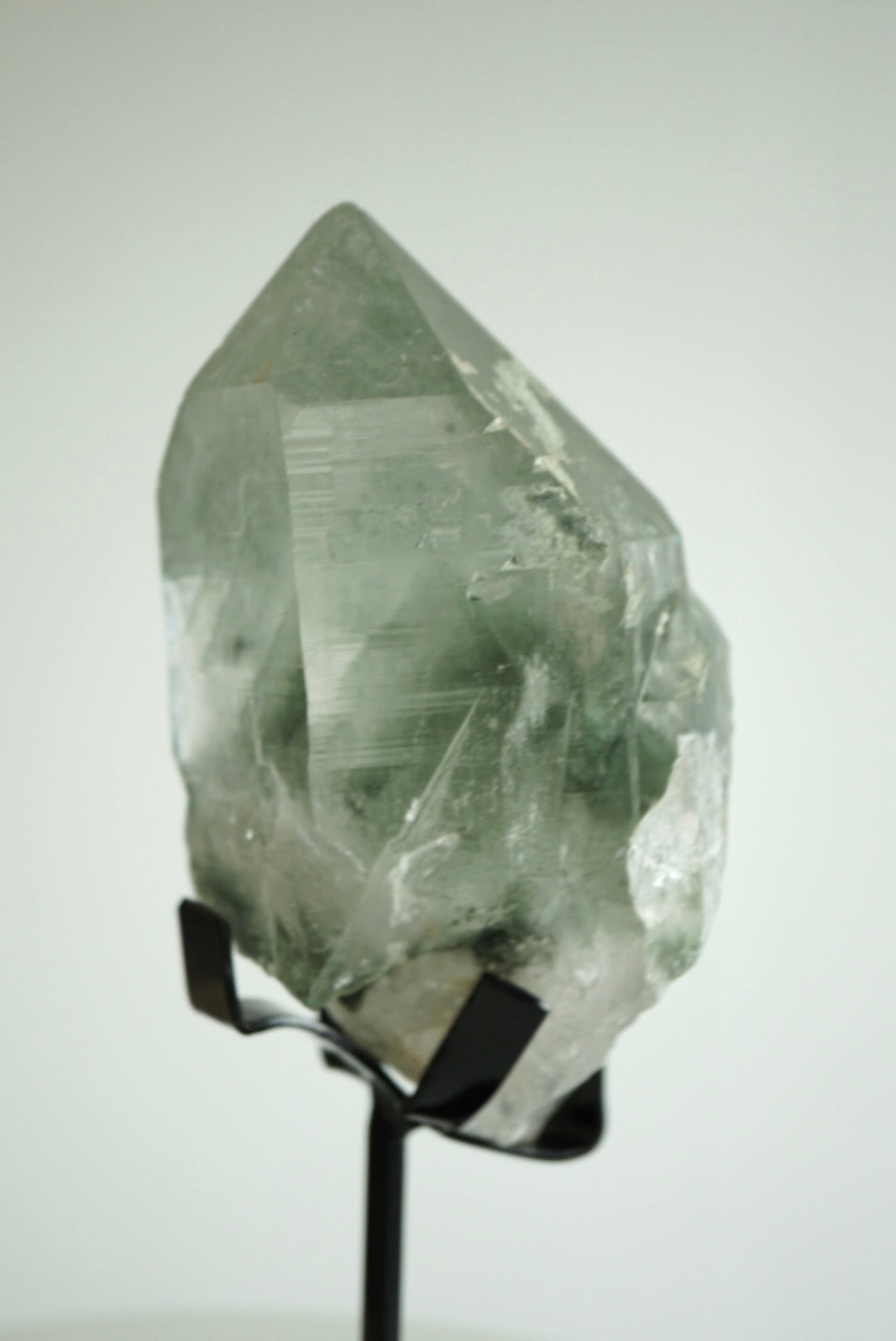 印度喜馬拉雅綠幽靈白水晶 India Himalayan White Quartz with green phantom