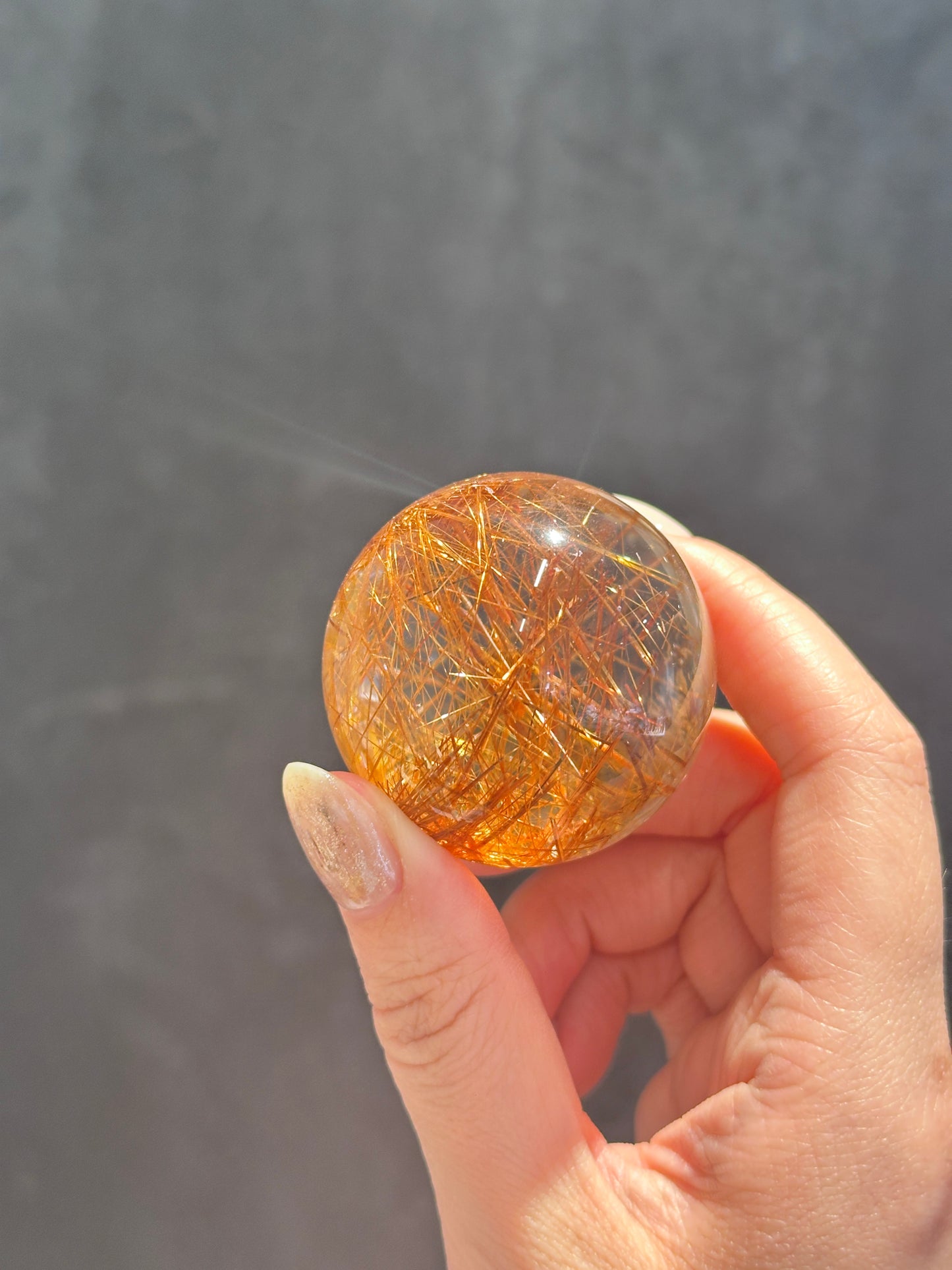 45mm 巴西銅髮晶球 Copper Rutilated Quartz Sphere