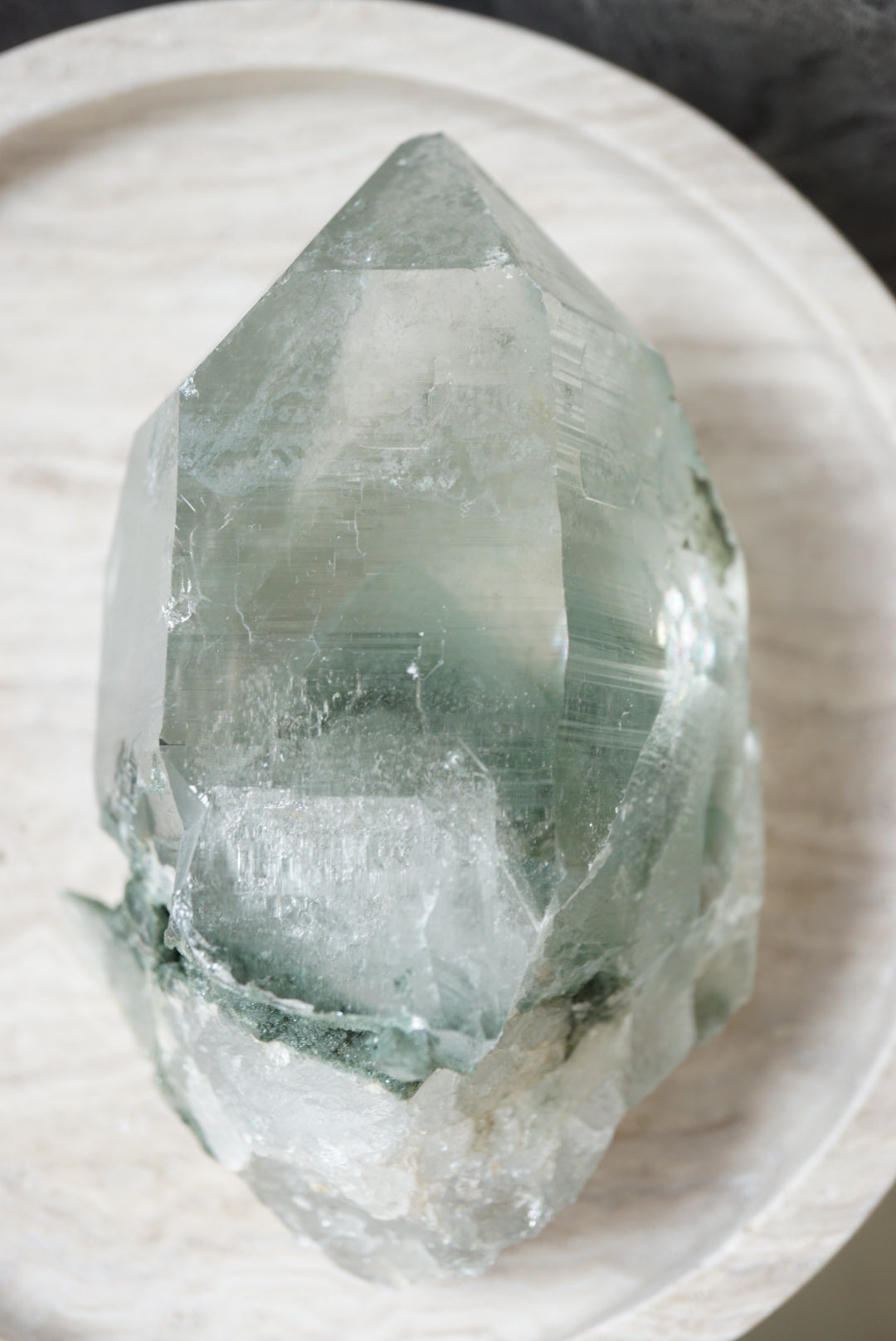 印度喜馬拉雅綠幽靈白水晶 India Himalayan White Quartz with green phantom