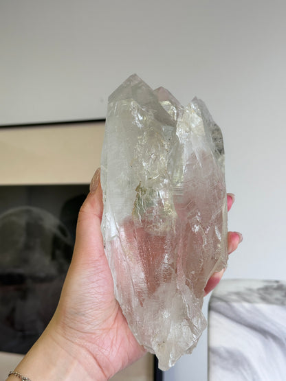 收藏級印度喜馬拉雅白水晶權杖 (帶資料庫) India Himalayan White Quartz Scepter with record keeper - ART OF GEM 