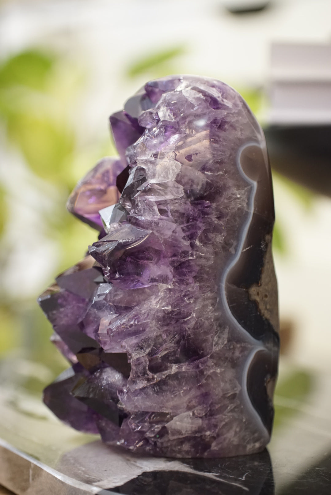 巴西頂級瑪瑙紫晶鎮 Brazil Amethyst Cluster with agate