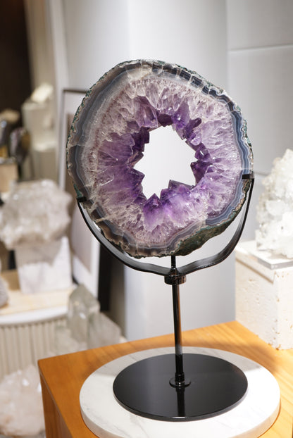 巴西紫晶（旋轉底座） Brazil Amethyst (with rotating stand) - ART OF GEM 