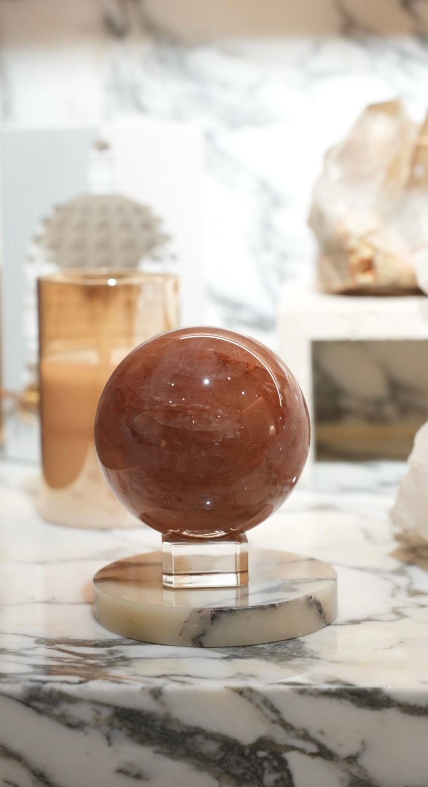 Red Hematoid Quartz Sphere