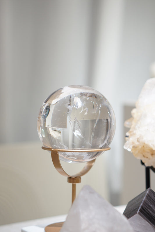 頂級10cm 巴西白水晶球 Brazil White Quartz Sphere