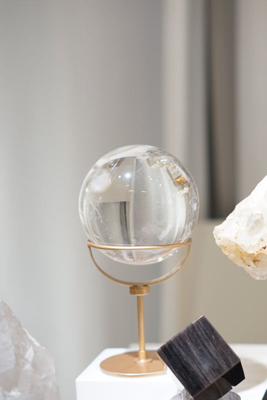 頂級10cm 巴西白水晶球 Brazil White Quartz Sphere