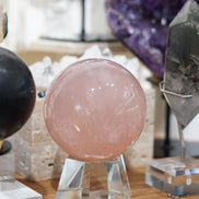 11cm頂級六芒星星光粉晶球 - ART OF GEM 