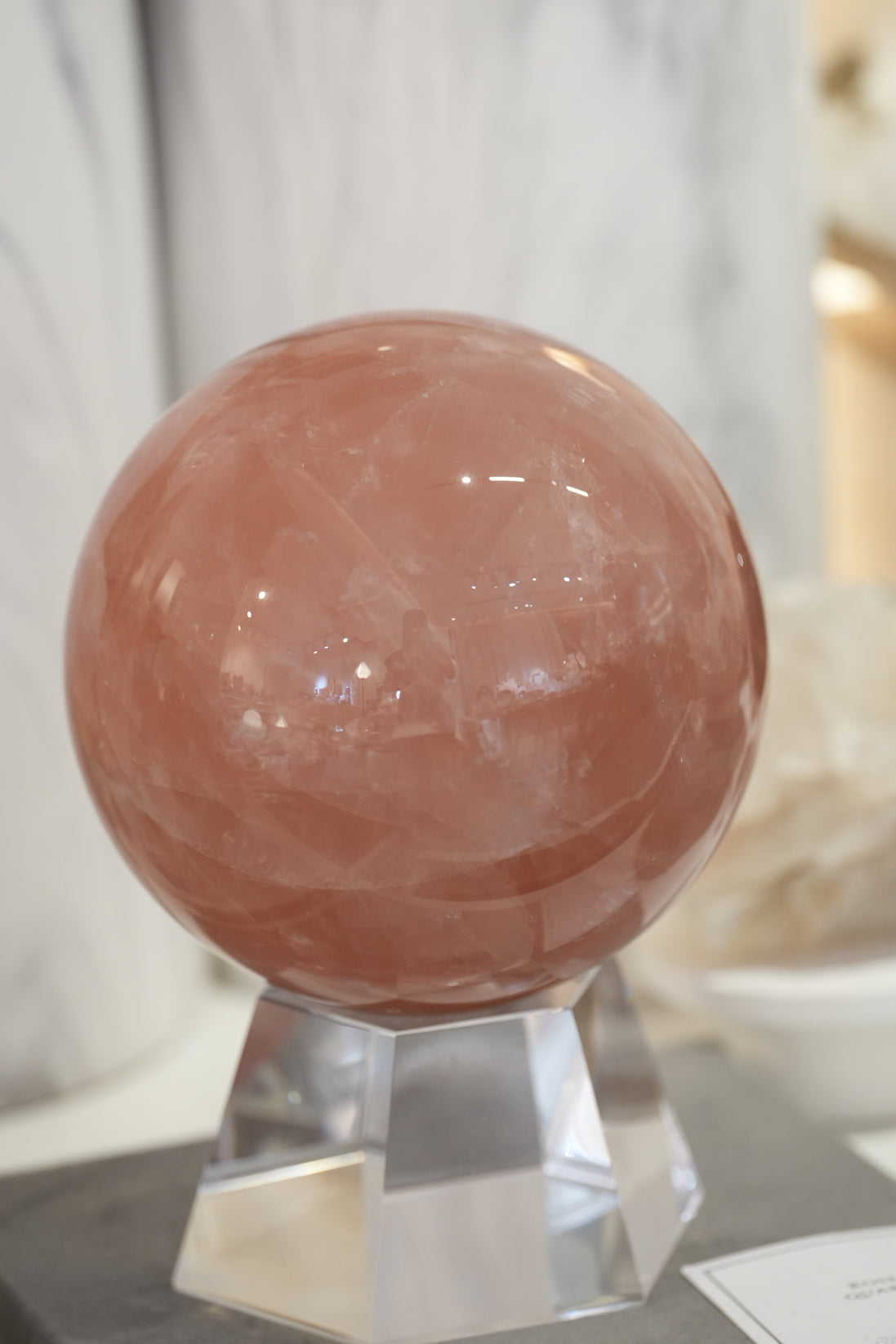 11cm 馬達加斯加粉晶球 - ART OF GEM 