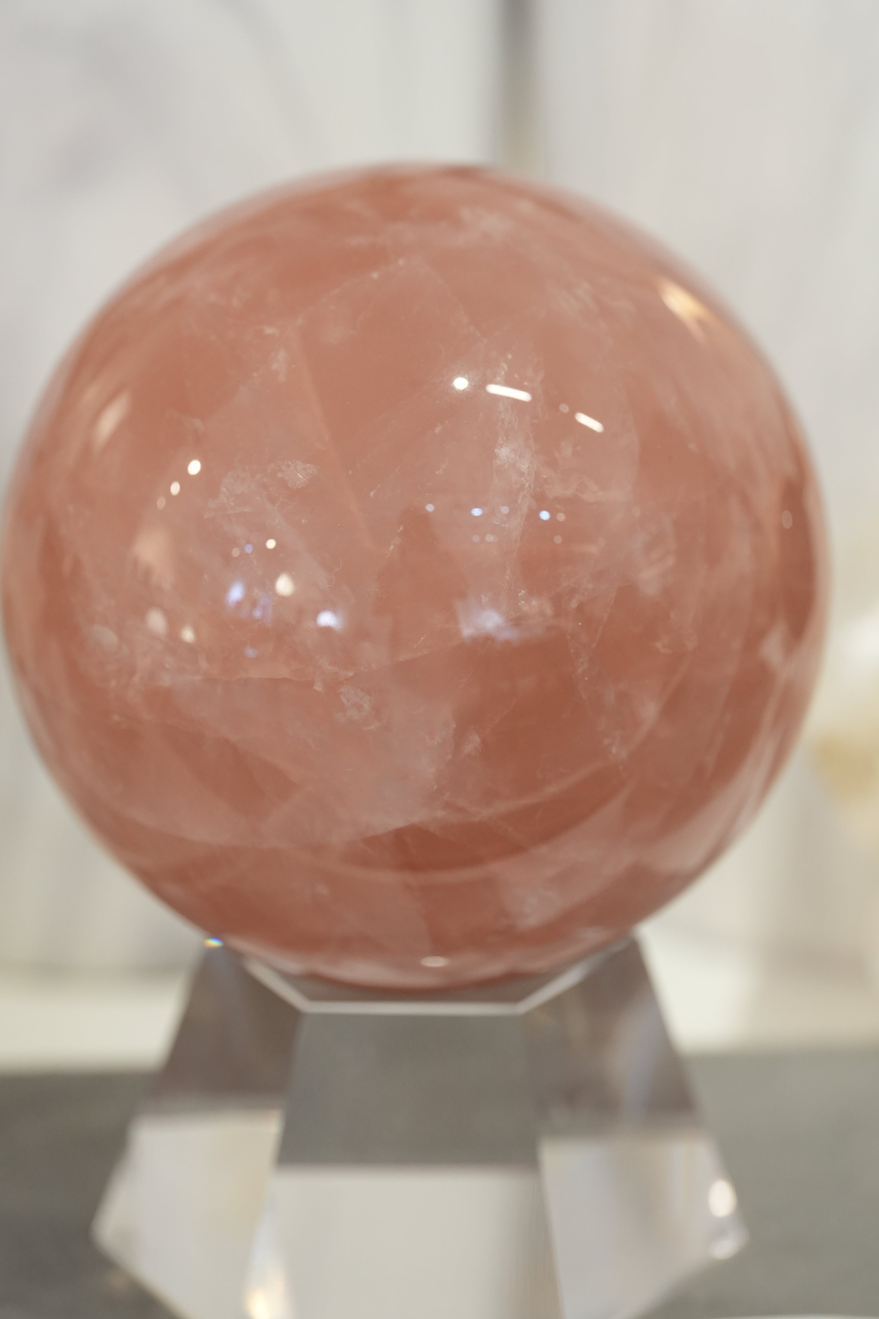 11cm 馬達加斯加粉晶球 - ART OF GEM 