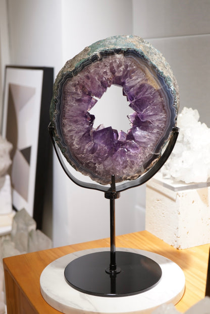 巴西紫晶（旋轉底座） Brazil Amethyst (with rotating stand) - ART OF GEM 