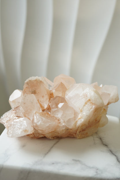 印度喜馬拉雅粉調白水晶簇 India Himalayan Pink White Quartz Cluster - ART OF GEM 