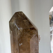 Collector-grade large golden rutilated quartz pillar