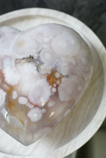 櫻花瑪瑙心 Cherry Blossom Agate Heart - ART OF GEM 