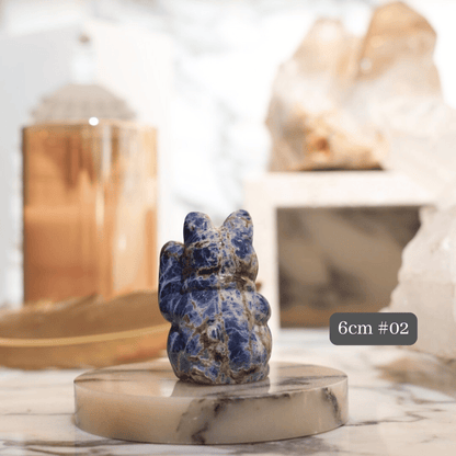 Original Design | Blue Sodalite Fortune Cat [Calming Energy & Wealth through Wisdom]