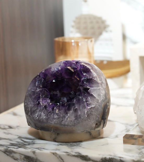 [Recommended] Brazilian agate and amethyst cluster