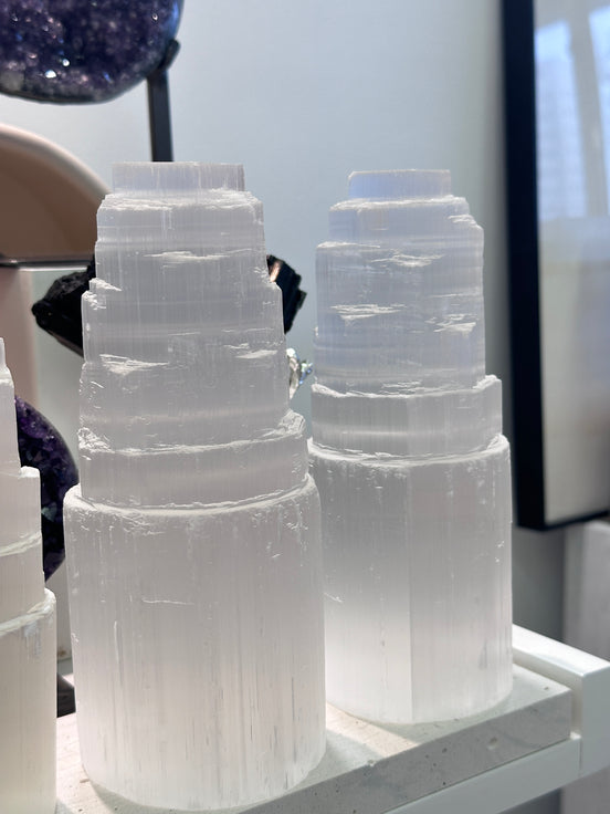 [本店特製] 20cm 大透石膏柱 - ART OF GEM 
