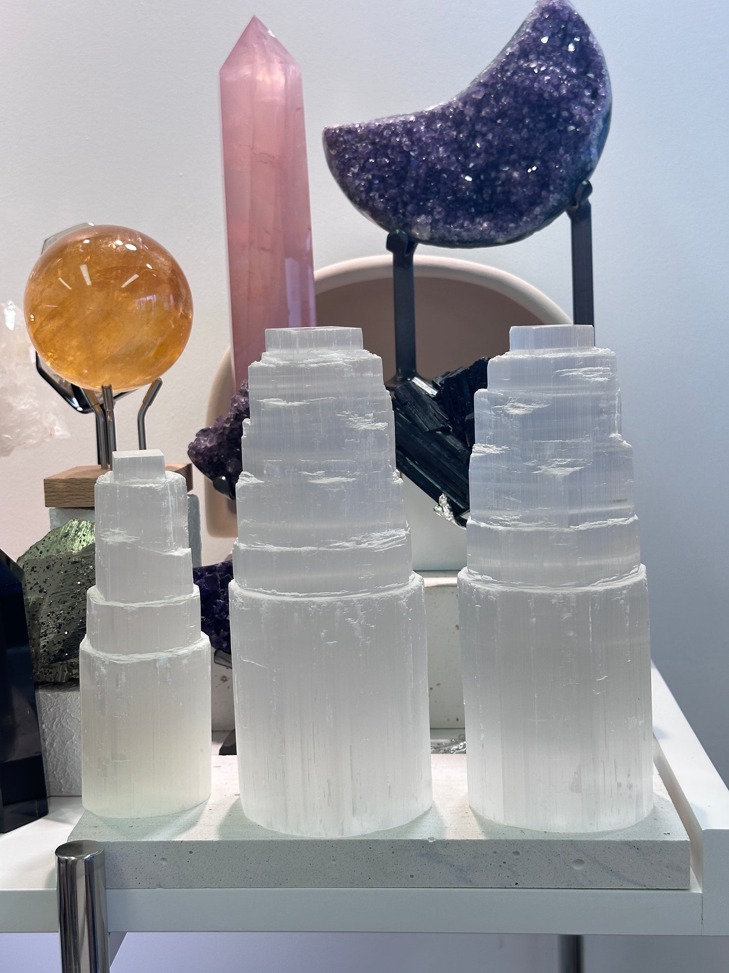[本店特製] 20cm 大透石膏柱 - ART OF GEM 