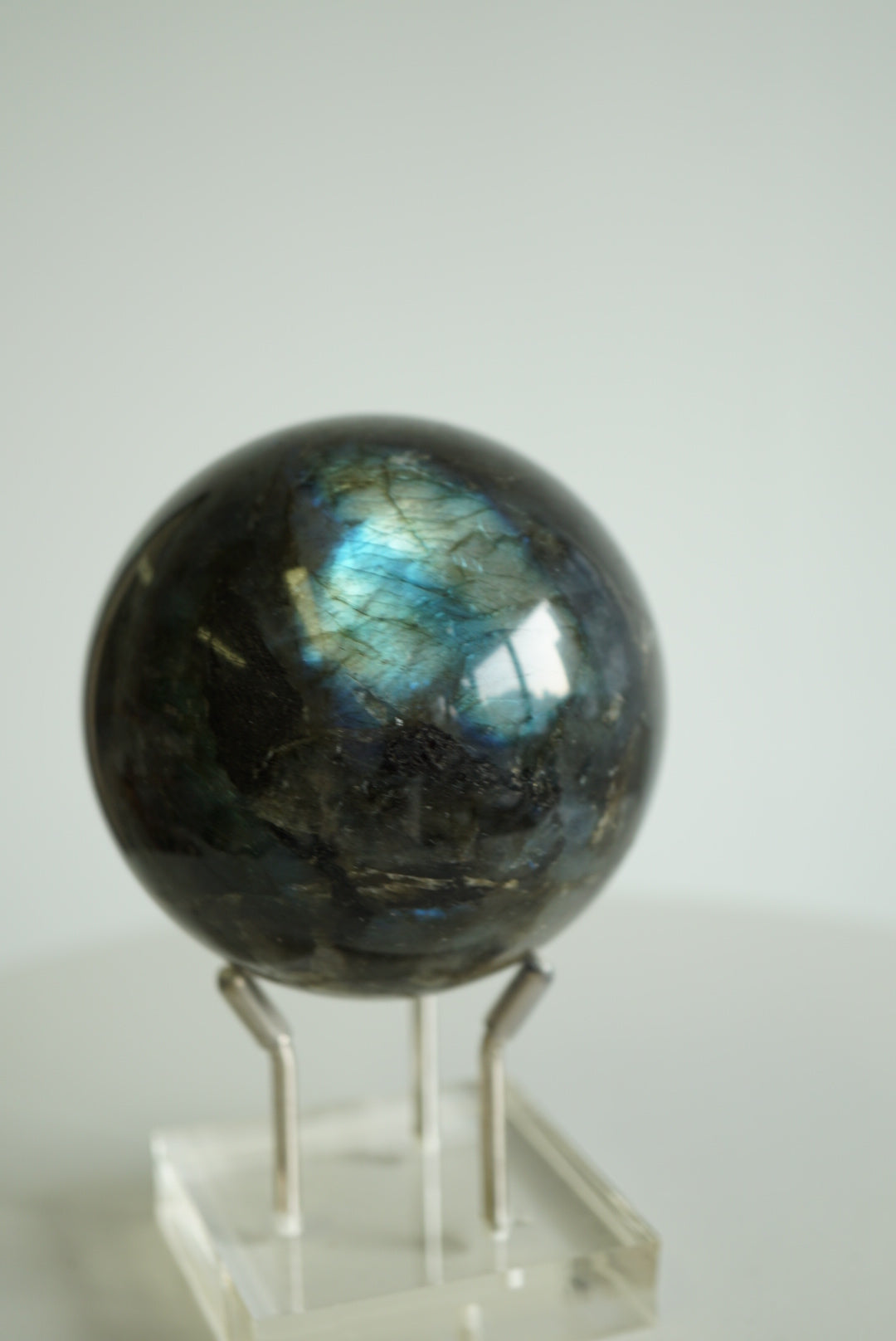 藍綠橙黃光拉長石球 Labradorite Sphere