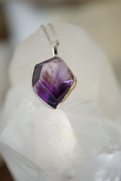 紫髮超7吊墜（配925 銀鏈） super seven pendant（with 925 Silver Necklace) - ART OF GEM 