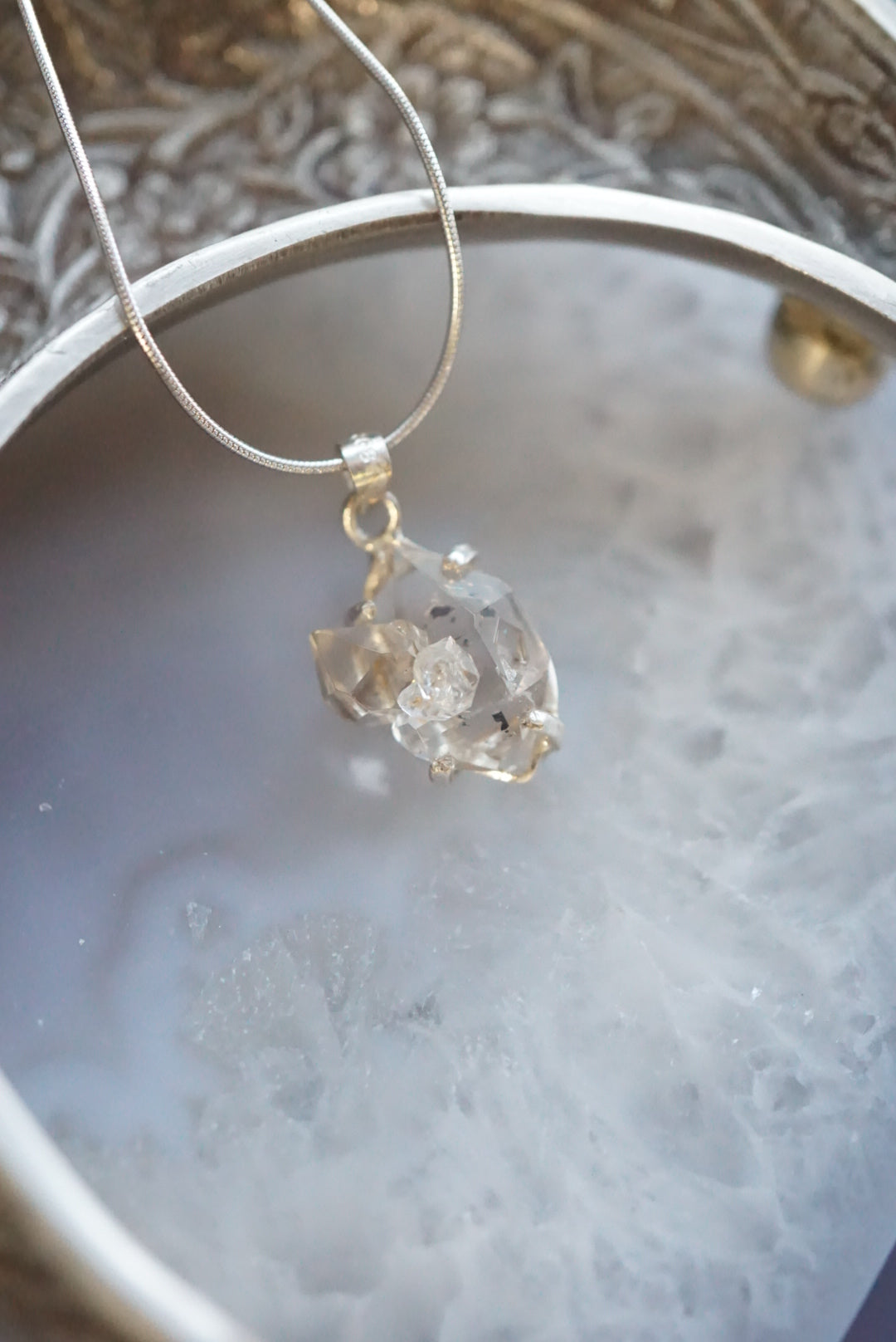 美國赫基蒙閃靈鑽頸鏈 Herkimer Diamond Necklace