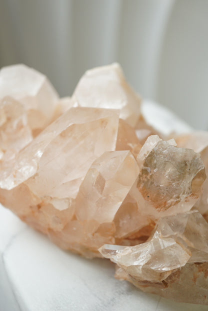 印度喜馬拉雅粉調白水晶簇 India Himalayan Pink White Quartz Cluster - ART OF GEM 
