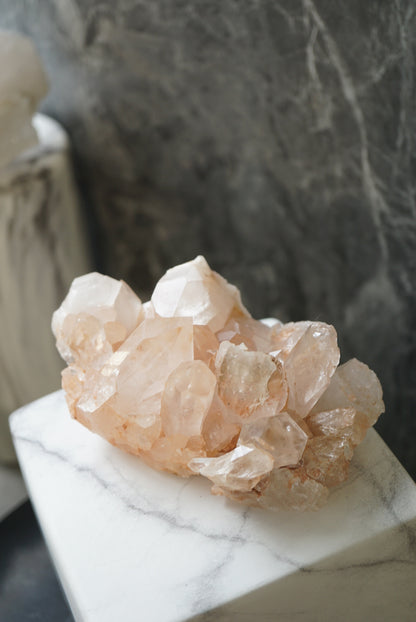 印度喜馬拉雅粉調白水晶簇 India Himalayan Pink White Quartz Cluster - ART OF GEM 