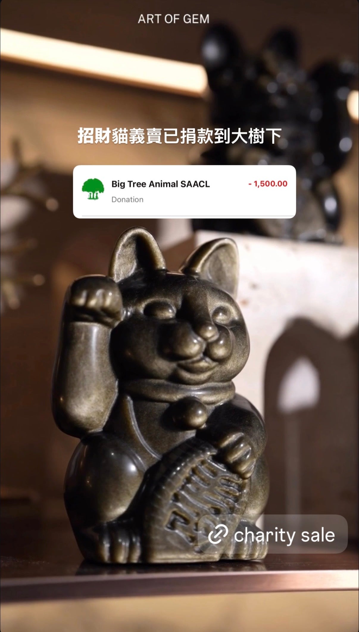【Charity Sale ♻️】Crystal Fortune Cat (Random Items & Half-Price Donation)