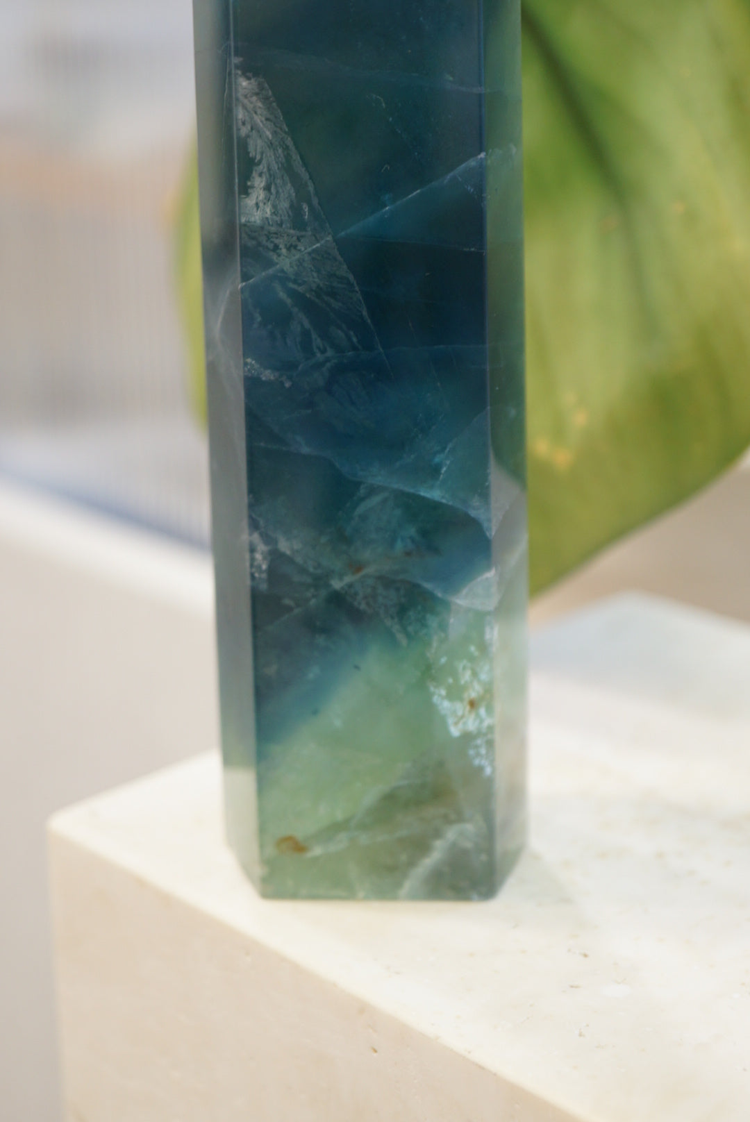 巴西藍綠螢石柱  Brazil Fluorite Tower