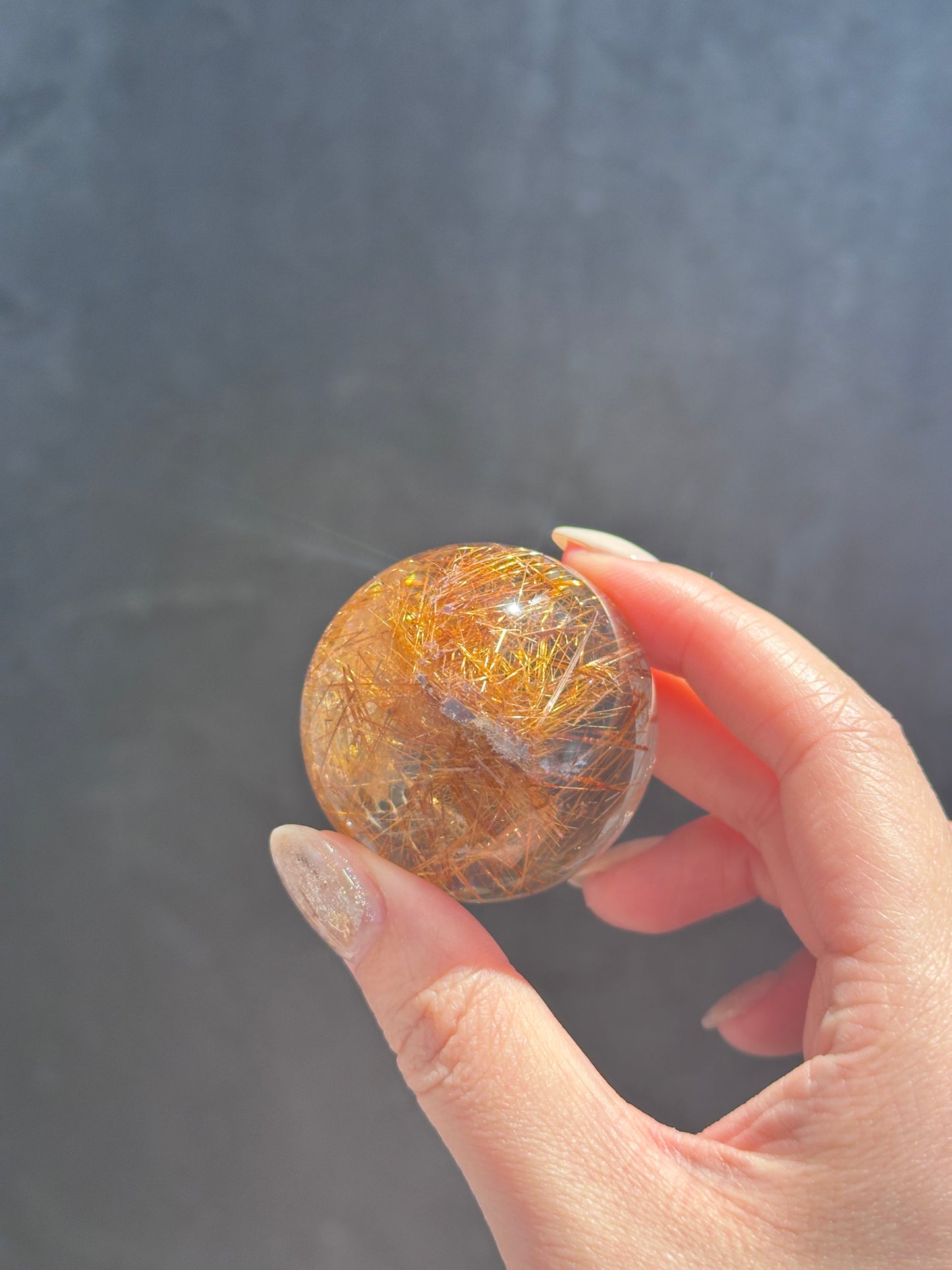 45mm 巴西銅髮晶球 Copper Rutilated Quartz Sphere