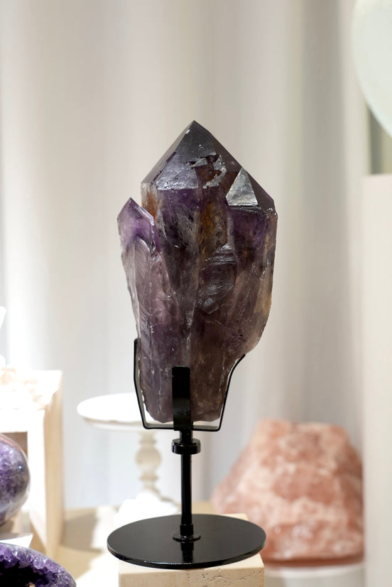 極濃色巴西紫晶權杖A （可旋轉底座） - ART OF GEM 