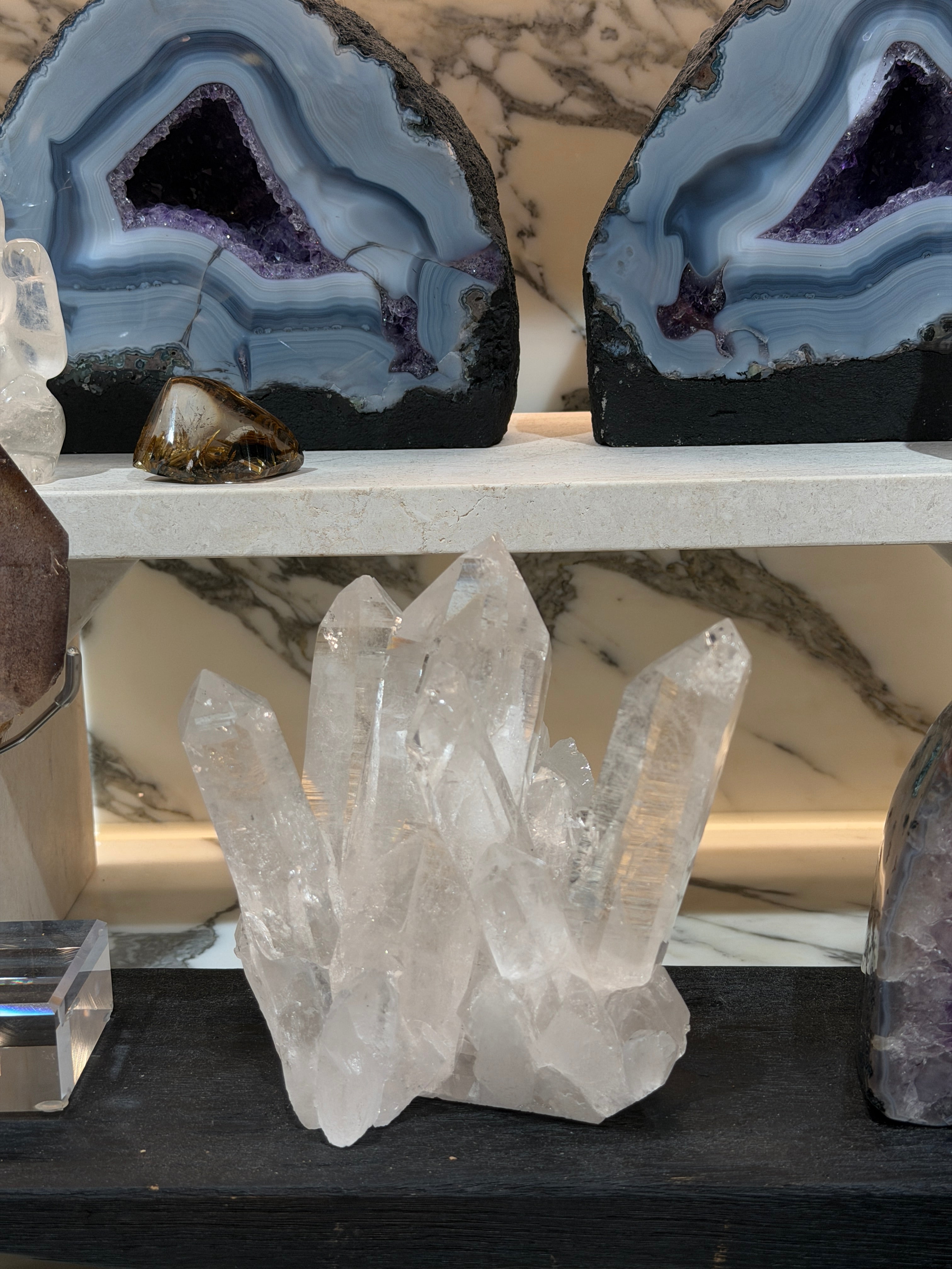 Collector's Grade Indian Himalayan White Quartz Cluster