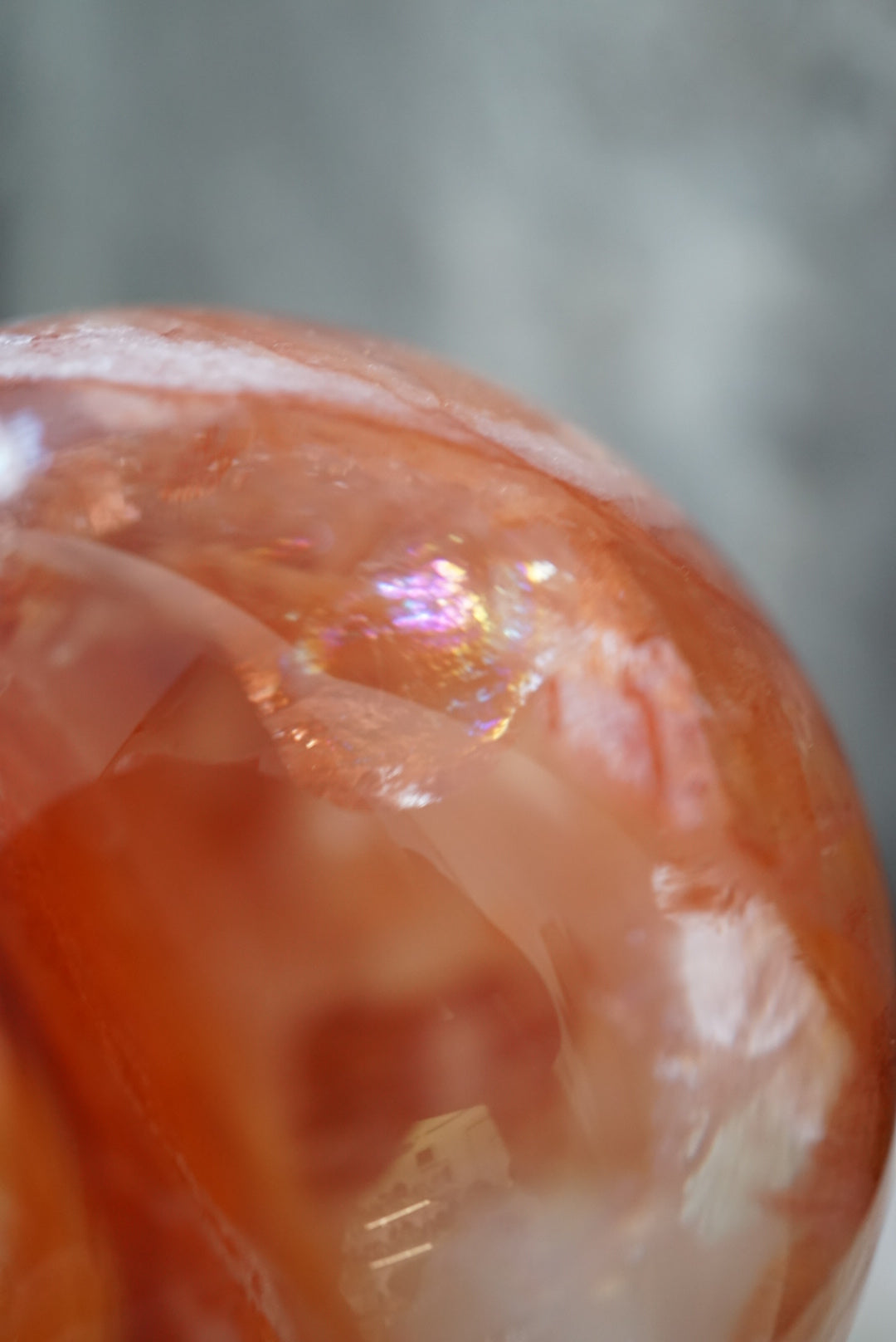 紅膠花球Fire Quartz/Hematoid Quartz Sphere