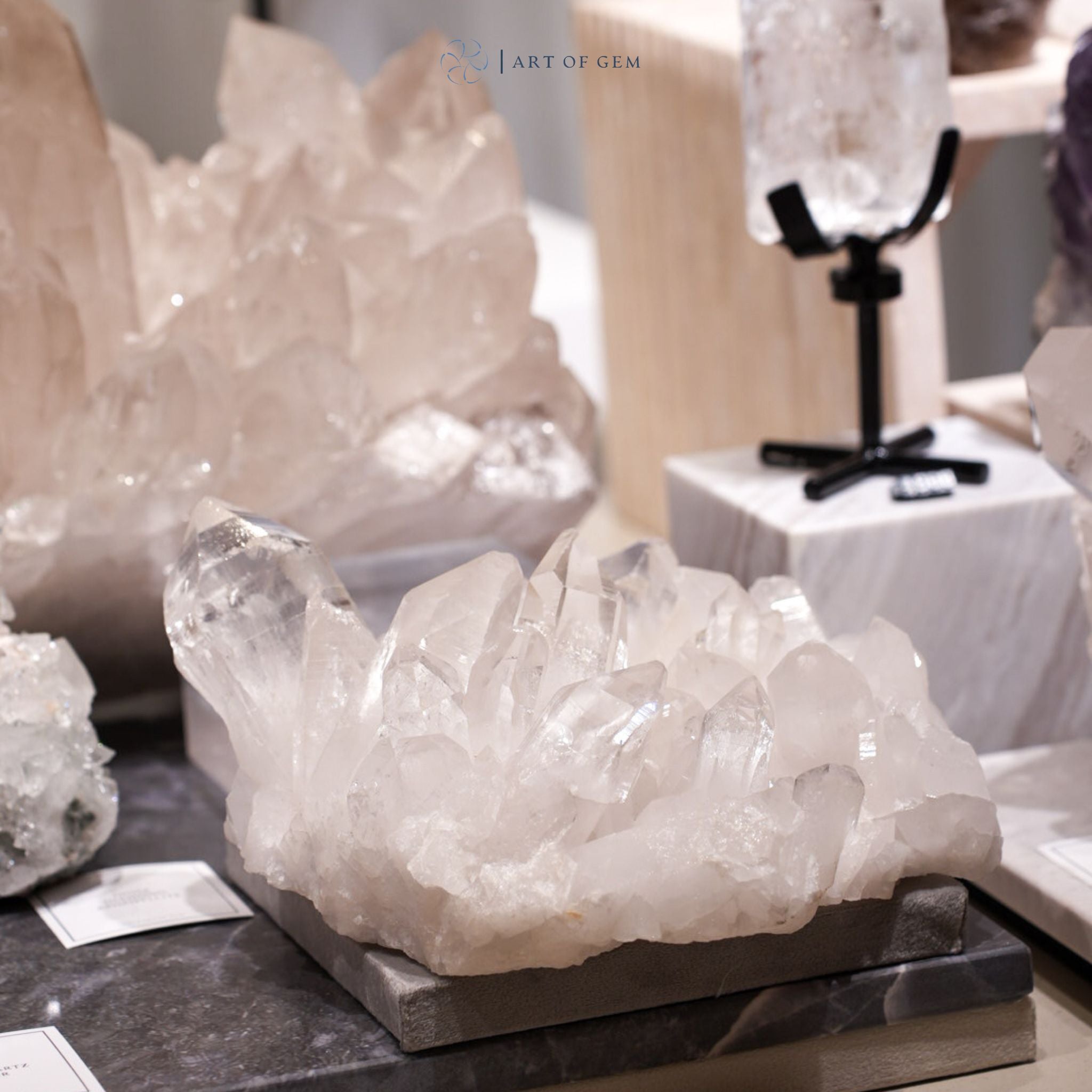 巴西白水晶簇 - ART OF GEM 