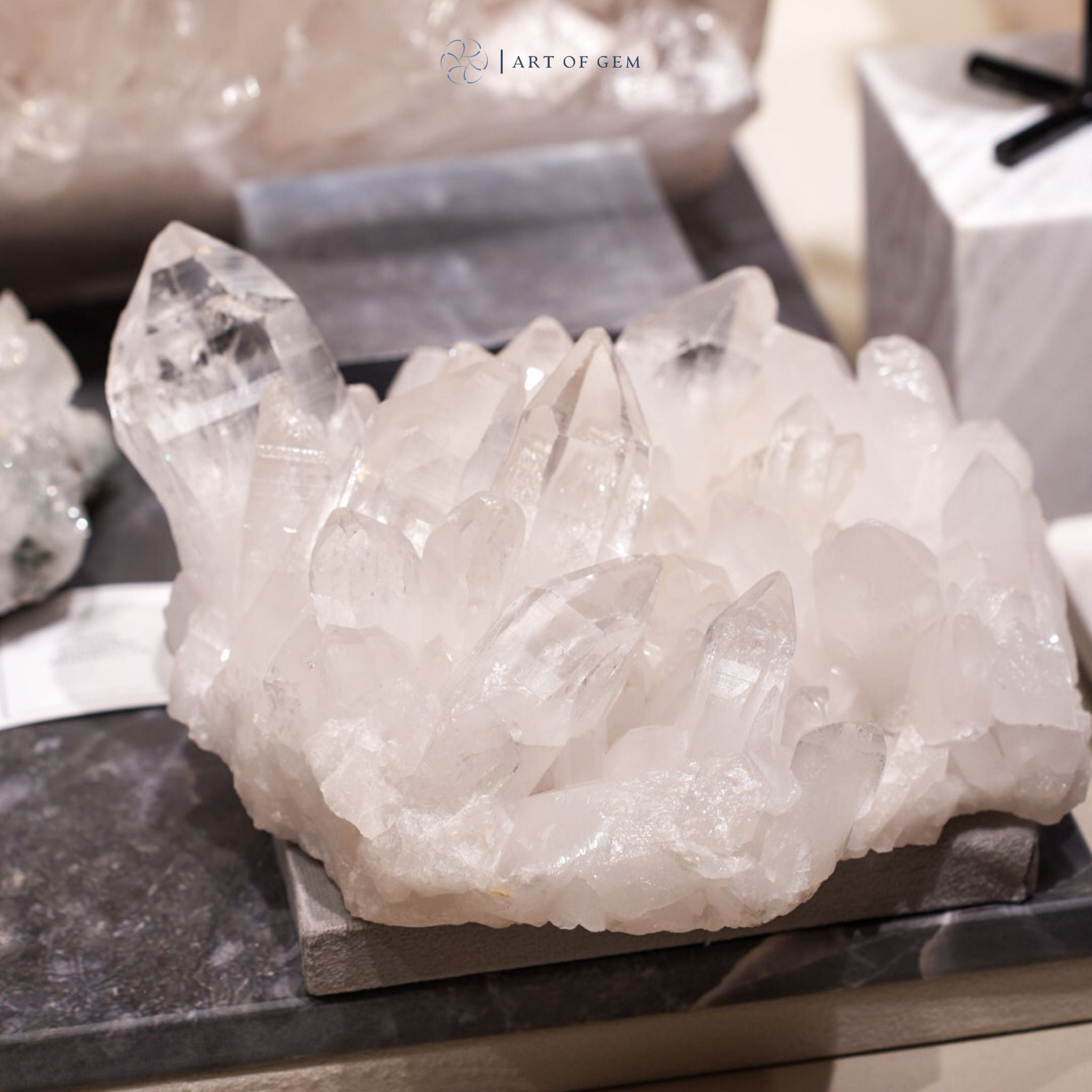 巴西白水晶簇 - ART OF GEM 