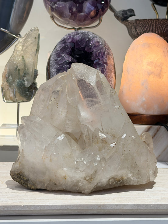 巴西白水晶簇共生綠碧璽 (4.26kg)